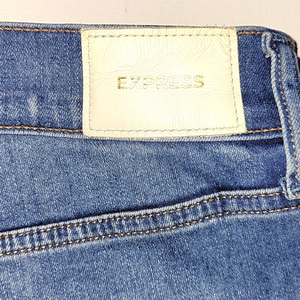Express womens skinny mid-rise distressed jeans - Picture 5 of 8